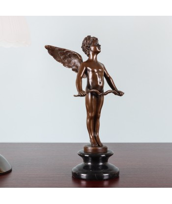 Cupidon en Bronze 29 cm en linge