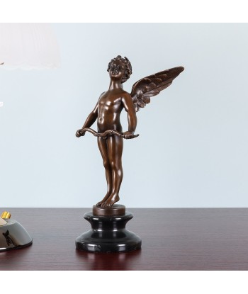 Cupidon en Bronze 29 cm en linge