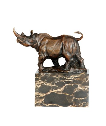 Sculpture Bronze  Statue Rhinocéros 19 cm en stock