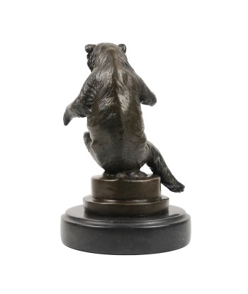 Sculpture Bronze Animalier  Ours 22 cm en linge