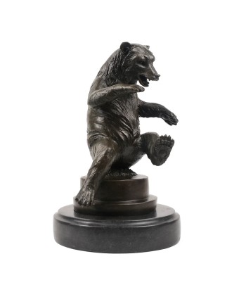 Sculpture Bronze Animalier  Ours 22 cm en linge