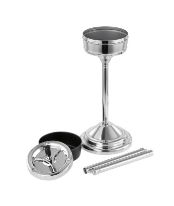 Cendrier sur Pied Poussoir Inox Le MVP de beaucoup