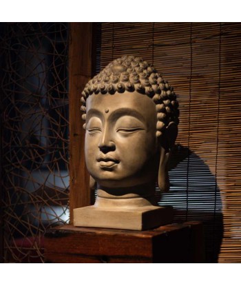 Sculpture Moderne  Tête de Bouddha Géante Extérieur les ctes