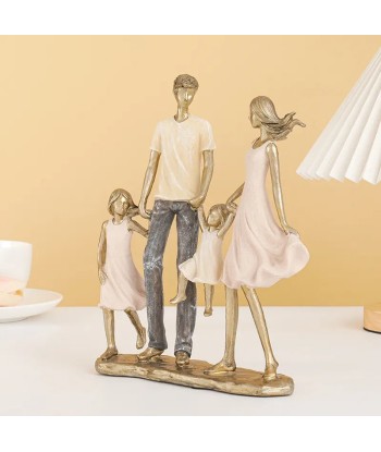 Statuette Famille  4 personnes 24 cm une grave pollution 