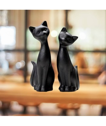 Figurine Chat  Noir 22 cm le concept de la Pate a emporter 