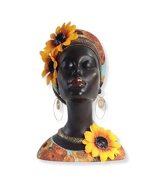 Statue Buste  Africaine hantent personnes