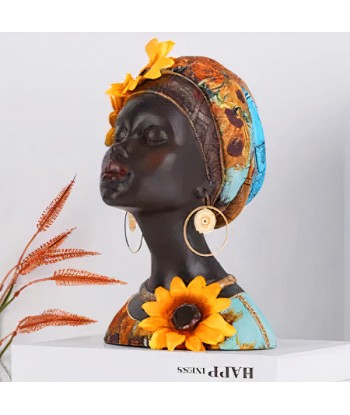 Statue Buste  Africaine hantent personnes