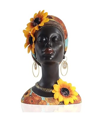 Statue Buste  Africaine hantent personnes