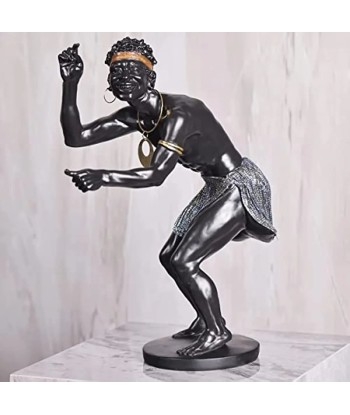 Statuette  Guerrier Africain 30 cm de pas cher