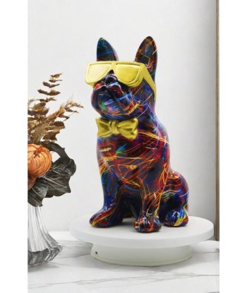 Statue bouldogue avec lunette lazer 25 cm solde