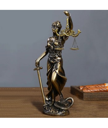 Statue Thémis - déesse de la justice effet bronze 19 cm du meilleur 