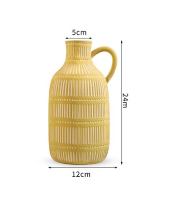 Vase céramique antique grec jaune 24 cm 2024