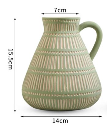 Vase céramique antique grec vert 15 cm 2024