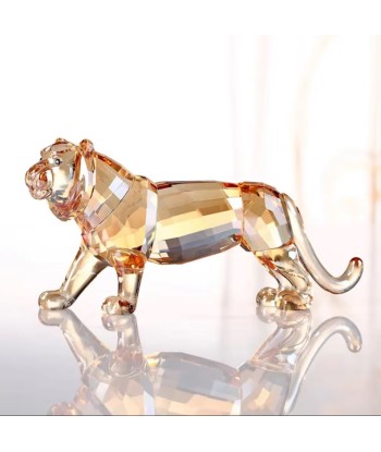 Statuette Tigre cristal champagne 6 cm Toutes les collections ici