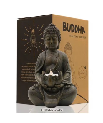 Statue de Bouddha intérieur/extérieur avec LED 21 cm Faites des économies