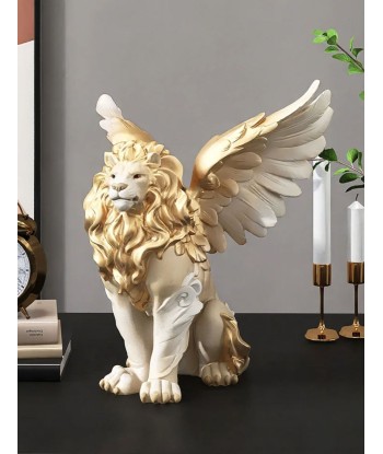 Statue lion ailé blanc / doré 27 cm JUSQU'A -70%! 