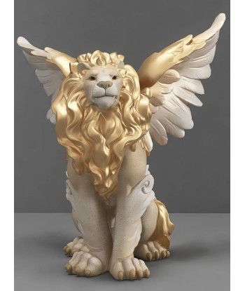 Statue lion ailé blanc / doré 27 cm JUSQU'A -70%! 