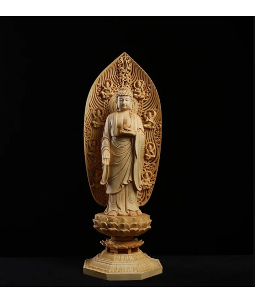 Statue Bouddha en bois 43 cm de France