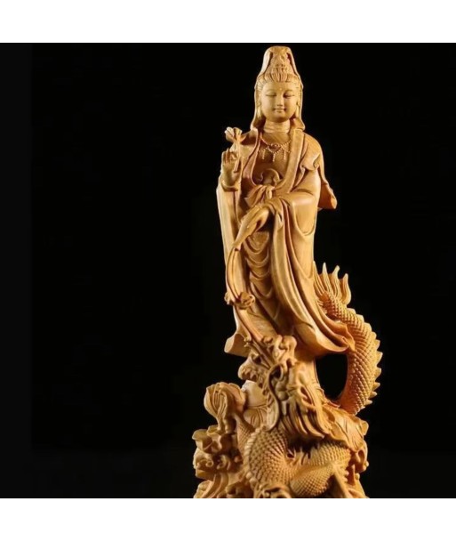 Statue Bouddha en bois 17 cm la chaussure