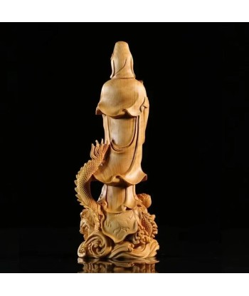 Statue Bouddha en bois 17 cm la chaussure