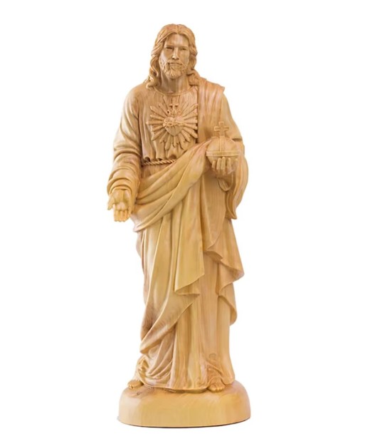 Statue Jesus Christ en bois massif 20 cm s'inspire de l'anatomie humaine