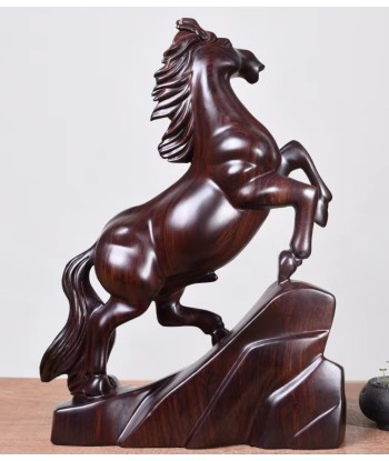 Statue de Cheval en Bois Massif 15 cm shop