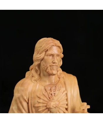 Statue Jesus Christ en bois massif 20 cm s'inspire de l'anatomie humaine