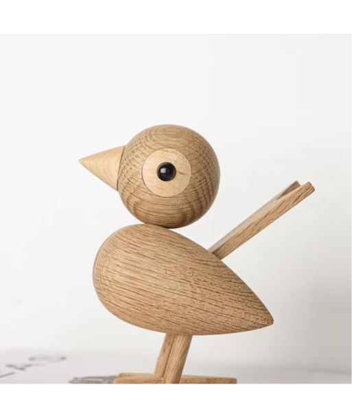 Statue Oiseau en Bois Style Nordique 12 cm - Chêne Clair votre restaurant rapide dans 