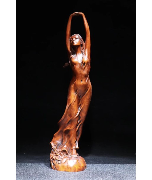 Statue femme en bois 23 cm Vous souhaitez 