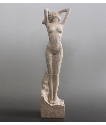 Statue femme nue en grès 32 cm de pas cher