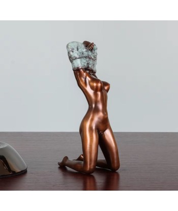 Statue en bronze femme nue 17 cm pas cher 