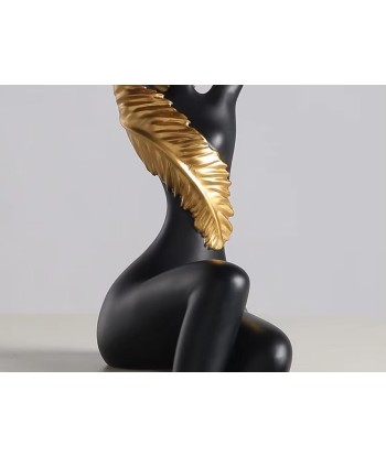 Statue moderne femme en résine - noir 55 cm ouvre sa boutique