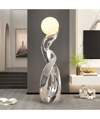 Statue Nordique Abstraite Chrome 82 cm de la marque