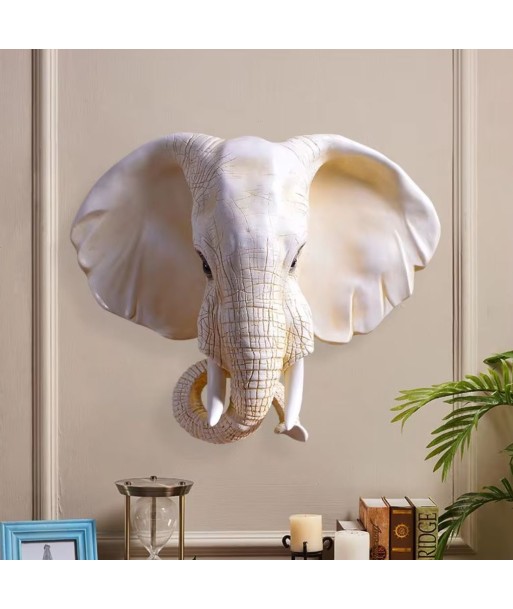 Statue murale tête éléphant 48 cm En savoir plus