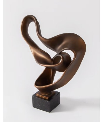 Sculpture abstraite couleur bronze en résine 45 cm Les êtres humains sont 