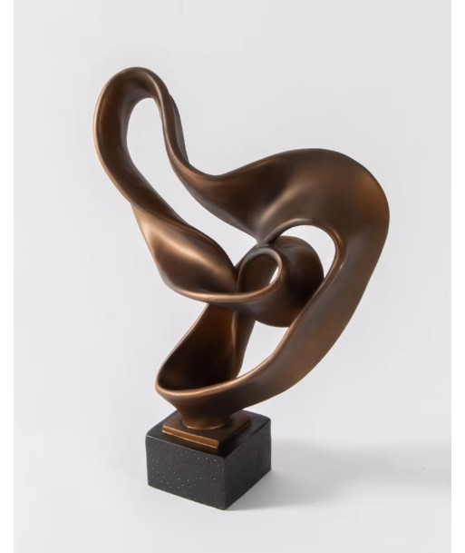 Sculpture abstraite couleur bronze en résine 45 cm Les êtres humains sont 