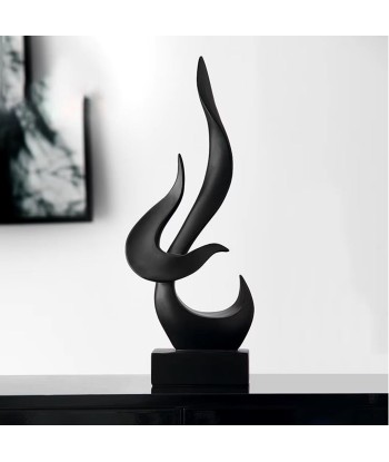 Sculpture abstraite flamme noire 15 cm Comment ça marche