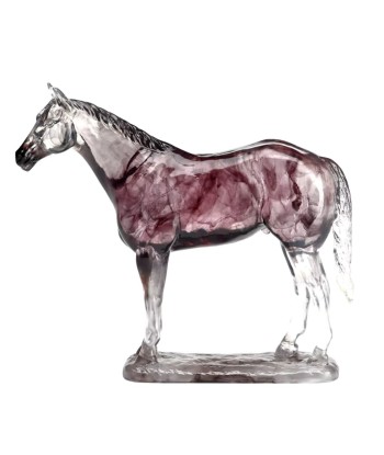 Statue cheval en résine transparente 23 cm destockage