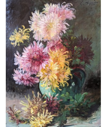 Eugène PETIT (1839-1886) huile sur panneau XIXe nature morte aux fleurs Profitez des Offres !