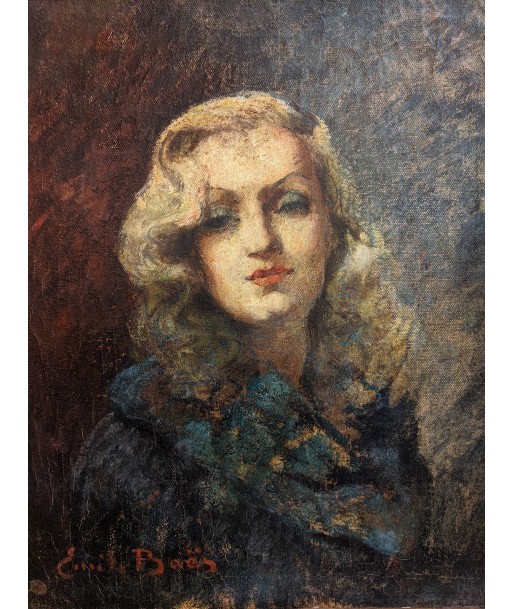 Emile BAES (1879-1954) huile sur toile Portrait d’une femme circa 1930 en stock