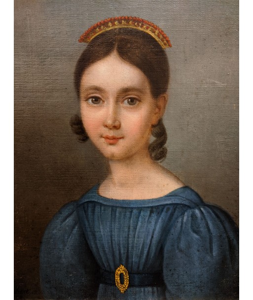 Louis François GOUBERT (1782-1850) Portrait de Mlle Guérard d’Estambelle à 16 ans XIXe basket pas cher