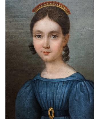 Louis François GOUBERT (1782-1850) Portrait de Mlle Guérard d’Estambelle à 16 ans XIXe basket pas cher