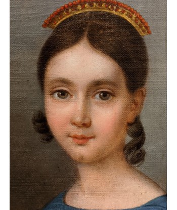 Louis François GOUBERT (1782-1850) Portrait de Mlle Guérard d’Estambelle à 16 ans XIXe basket pas cher