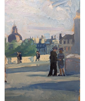 Erna DAVIDOFF dit DEM (1889-1943) huile sur panneau vue de Paris circa 1930 brillant des détails fins