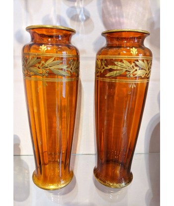 Paire de vases en cristal de BACCARAT époque art nouveau vers 1900 vous aussi creer 