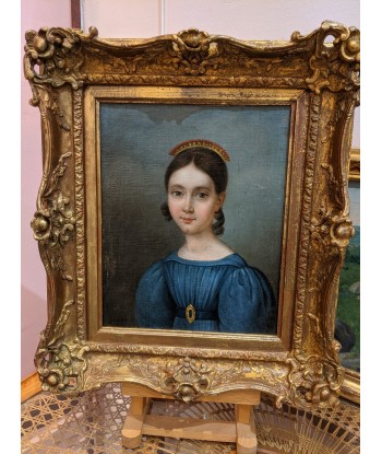 Louis François GOUBERT (1782-1850) Portrait de Mlle Guérard d’Estambelle à 16 ans XIXe basket pas cher