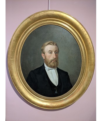 Charles-Felix-Edouard DESHAYES (1831-1895) portrait homme de qualité XIXe livraison gratuite