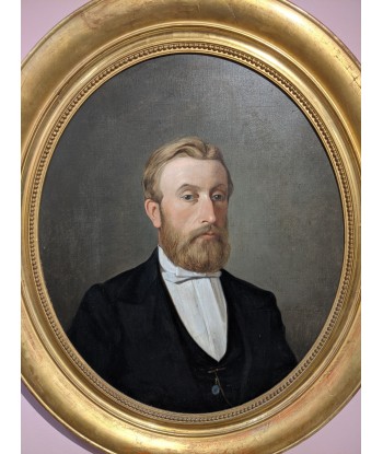 Charles-Felix-Edouard DESHAYES (1831-1895) portrait homme de qualité XIXe livraison gratuite