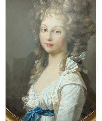 Grand pastel Portrait de Frédérique de Mecklembourg-Strelitz  anonyme XIXe l'évolution des habitudes 