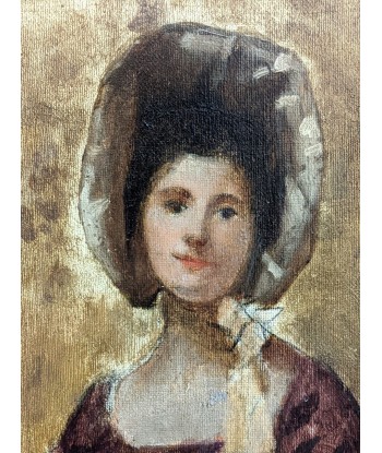 Portrait d’une élégante en robe violette - XIXe À commander